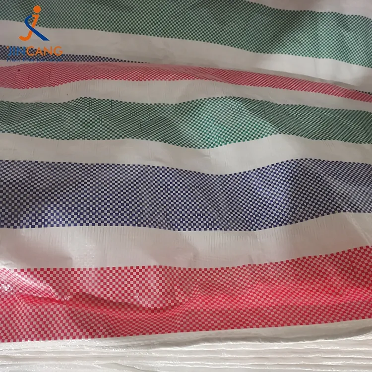 90 GSM స్ట్రిప్ PE టార్పాలిన్ రోల్